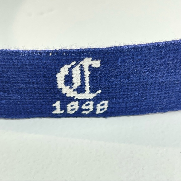 SMATHERS & BRANSON Men's Leather Belt Hand Stitched Blue Cups "C" 1898 Size 38 - Picture 9 of 11